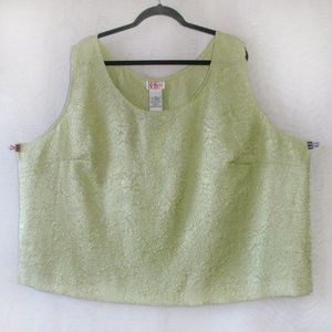 R&K WOMAN 28 NWT Mint Green Textured Tank/Classic